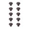 Garlande 1.2" Diameter Oil-rubbed Bronze Mushroom Knob Multipack (Set of 10)